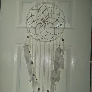 Urban Outfitters White Sparkle Dreamcatcher with Gold Details